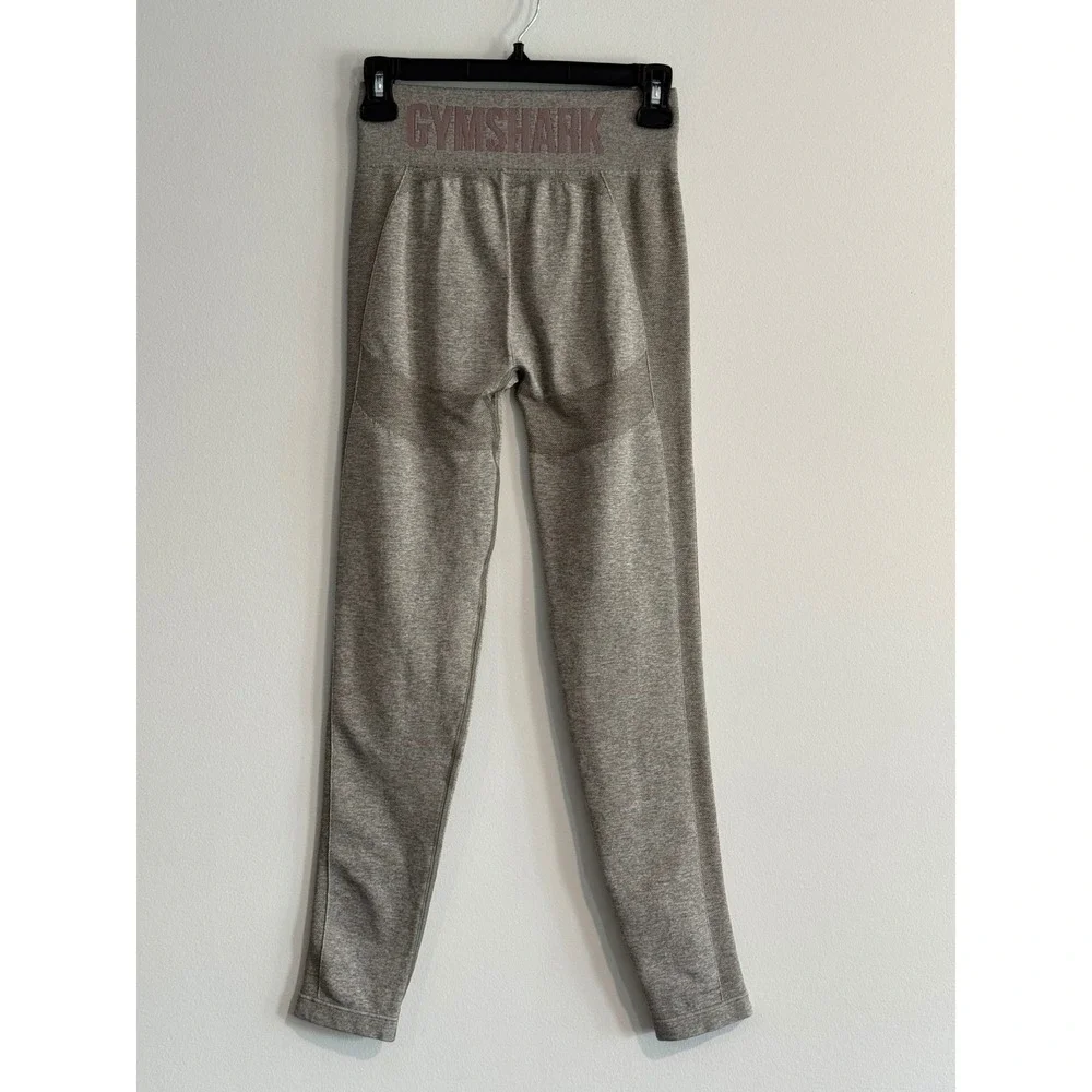 Gymshark Flex High Rise Leggings Womens Small Grey Marl‎ Seamless Contouring